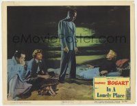7c574 IN A LONELY PLACE LC #4 '50 Humphrey Bogart stands over Gloria Grahame, Lovejoy & Donnell!