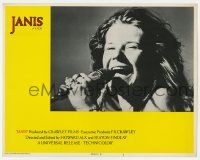 7c588 JANIS LC #2 '75 great close image of Joplin singing into microphone, rock & roll!