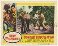 7c591 JUNGLE MOON MEN LC '55 Johnny Weissmuller & others capture small native man!