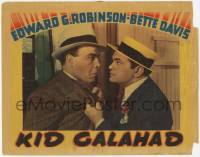 7c594 KID GALAHAD LC '37 Michael Curtiz, c/u of Edward G. Robinson threatening William Haade!