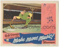 7c645 MAKE MINE MUSIC LC '46 Disney feature cartoon, best baseball image of Casey at the Bat!