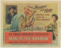 7c170 MAN IN THE SHADOW TC '58 Jeff Chandler, Orson Welles & Colleen Miller in a lawless land!