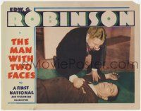 7c650 MAN WITH TWO FACES LC '34 close up of man finding unconscious Ricardo Cortez on the ground!