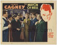 7c657 MAYOR OF HELL LC '33 James Cagney surrounded by angry pool players, great border art, rare!