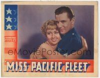 7c662 MISS PACIFIC FLEET LC '35 close up of sexy Joan Blondell & Warren Hull in uniform embracing!