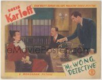 7c670 MR. WONG, DETECTIVE LC '38 Chinese Boris Karloff with Grant Withers questioning Jennings!