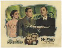 7c677 MY MAN GODFREY LC '36 butler William Powell serving food to Patrick & Mowbray, ultra rare!