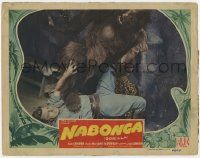 7c679 NABONGA LC '44 great close image of Buster Crabbe wrestling with giant fake gorilla!