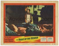 7c685 NIGHT OF THE HUNTER LC #7 '55 Sally Jane Bruce, Billy Chapin & shadow of Robert Mitchum!