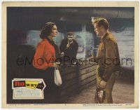 7c688 NO WAY OUT LC #5 '50 Richard Widmark points gun at Sidney Poitier by Linda Darnell!