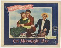 7c694 ON MOONLIGHT BAY LC #1 '51 great image of singing Doris Day & Gordon MacRae on bicycle!