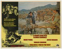 7c696 ONCE UPON A TIME IN THE WEST LC #7 '68 Sergio Leone, Henry Fonda approaches Charles Bronson!