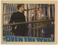 7c708 OVER THE WALL LC '38 priest John Litel talks to prisoner Dick Foran behind bars!