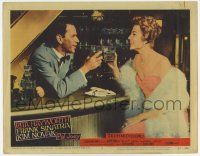 7c712 PAL JOEY LC #3 '57 close up of Frank Sinatra toasting with sexy Rita Hayworth at bar!