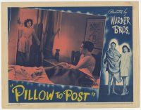 7c731 PILLOW TO POST LC '45 sexy Ida Lupino in doorway seduces William Prince laying in bed!