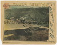 7c733 PIRATES OF THE SKY LC '26 man finds Charles Hutchison unconscious on crashed plane, lost film!