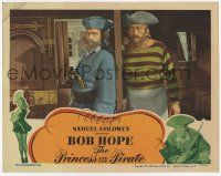 7c743 PRINCESS & THE PIRATE LC '44 great close image of bearded Bob Hope & Victor McLaglen!