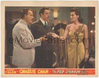 7c760 RED DRAGON LC '45 Sidney Toler as Charlie Chan & Bonanova watch woman hand over a note!