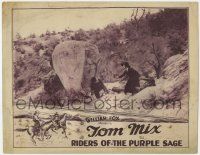 7c773 RIDERS OF THE PURPLE SAGE LC '25 Tom Mix w/ Mabel Ballin & very young Anne Shirley on hillside