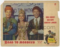 7c784 ROAD TO MOROCCO LC '42 best smiling portrait of Bob Hope, Bing Crosby & Dorothy Lamour!