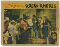 7c788 ROCKY RHODES LC '34 Buck Jones & the sheriff holding off a huge bunch of bad cowboys!