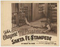 7c804 SANTA FE STAMPEDE LC R53 John Wayne in jail cell reaches for keys held by passed out Martel!