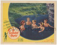 7c805 SCANDAL IN PARIS LC '46 five sexy women bathing in river, Signe Hasso, Carole Landis!