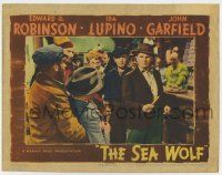 7c810 SEA WOLF LC '41 great close up of John Garfield with knife in bar fight, Jack London