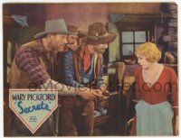 7c820 SECRETS LC '33 scruffy cowboys offer a gun to pretty Mary Pickford for protection!