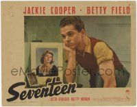 7c825 SEVENTEEN LC '40 great close up of Jackie Cooper daydreaming about pretty Betty Field!