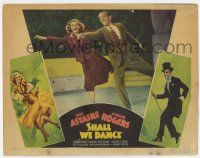 7c827 SHALL WE DANCE LC '37 great image of Fred Astaire & Ginger Rogers in roller skating scene!