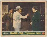 7c830 SHANGHAI COBRA LC '45 Sidney Toler as Charlie Chan explains plot to Benson Fong & other man!