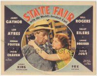 7c875 STATE FAIR LC '33 close up of pretty Janet Gaynor hugging sad Will Rogers!
