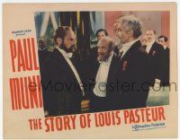 7c882 STORY OF LOUIS PASTEUR LC '36 close up of Paul Muni in tuxedo confronting eminent scientist!