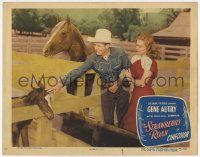 7c886 STRAWBERRY ROAN LC #3 '47 great image of Gene Autry, Gloria Henry & Champion by baby horse!