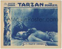 7c900 TARZAN THE FEARLESS chapter 7 LC '33 chimp helps wounded Buster Crabbe, Caught by Cannibals!