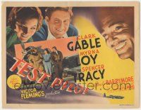 7c903 TEST PILOT LC TC '38 Clark Gable, Myrna Loy, Spencer Tracy, art of title in plane exhaust!