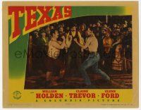 7c905 TEXAS LC '41 great image of young William Holden wearing blue jeans in boxing match!