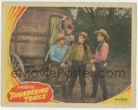 7c922 THUNDERING TRAILS LC '43 3 Mesquiteers, Jimmie Dodd punches guy from behind, Steele, Tyler