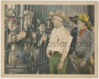 7c939 TRIMMED LC '22 wounded & patched up sheriff Hoot Gibson confronts men behind bars, lost film!