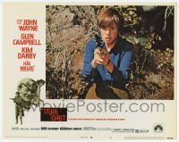 7c941 TRUE GRIT LC #8 '69 best close up of angry Kim Darby holding pistol with both hands!