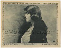7c955 VALLEY OF SILENT MEN LC '22 close portrait of pretty Alma Rubens wearing fur coat, lost film!