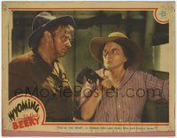 7c991 WYOMING LC '40 Wallace Beery loves that Marjorie Main can cook, kiss & shoe a horse!