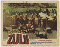 7c999 ZULU LC #6 '64 English soldiers with rifles shoot Zulu tribesmen from behind barricade!