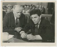 7d328 DUST BE MY DESTINY 8.25x10 still '39 lawyer stares at distraught John Garfield in courtroom!