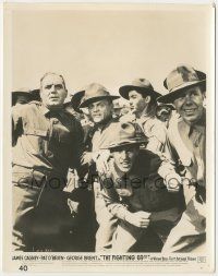 7d356 FIGHTING 69th 8x10.25 still '40 intense close up of James Cagney, Pat O'Brien & other men!