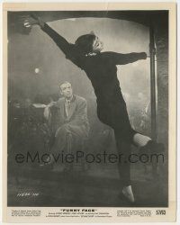7d377 FUNNY FACE 8x10.25 still '57 Fred Astaire watches Audrey Hepburn dancing in black!