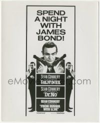 7d406 GOLDFINGER/DR. NO/FROM RUSSIA WITH LOVE 8x10 still '60s spend a night with 3 James Bonds!