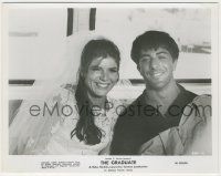 7d420 GRADUATE 8x10.25 still '68 Dustin Hoffman & Katharine Ross smiling at the end of the movie!