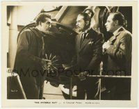 7d489 INVISIBLE RAY 8x10 still '36 great c/u of Bela Lugosi staring at Boris Karloff, Universal!